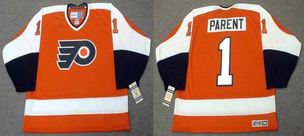 2019 Men Philadelphia Flyers 1 Parent Orange CCM NHL jerseys